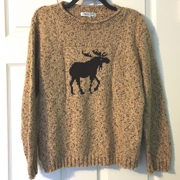 Coldwater Creek Moose Sweater Medium 